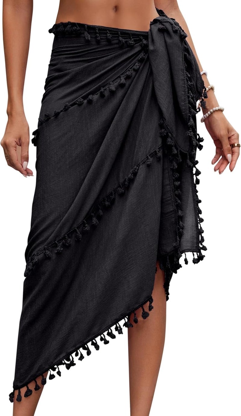 Eicolorte Store Sarong Cover Up Womens Beach Cover Up Bikini Bathing Suit Swimsuit Swimwear Coverup Sarong Pareo Wraps for Women - Image 1